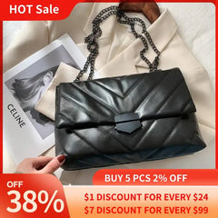 Women's Daily Crossbody Bag Leather Chain Handbag