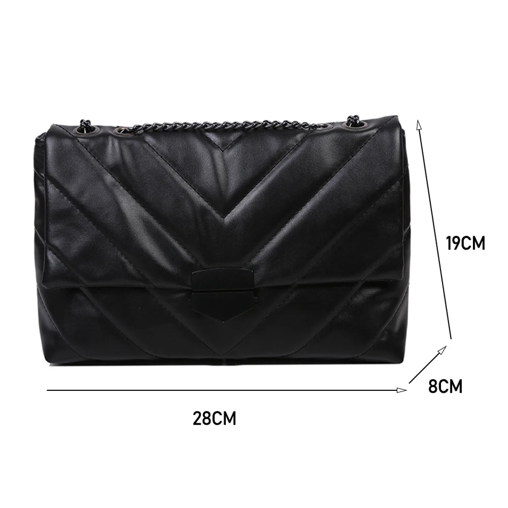 Women's Daily Crossbody Bag Leather Chain Handbag
