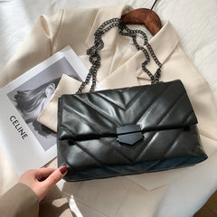 Women's Daily Crossbody Bag Leather Chain Handbag
