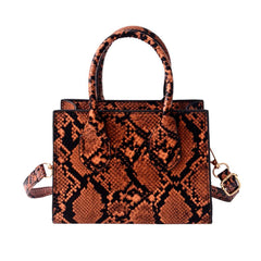 Retro Animal Print Womens Messenger Bag PU Shoulder Bag Shopping Purse