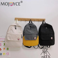 Solid Students School Knapsacks Women Large Capacity Shopping Travel Backpacks