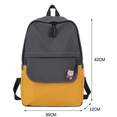 Solid Students School Knapsacks Women Large Capacity Shopping Travel Backpacks