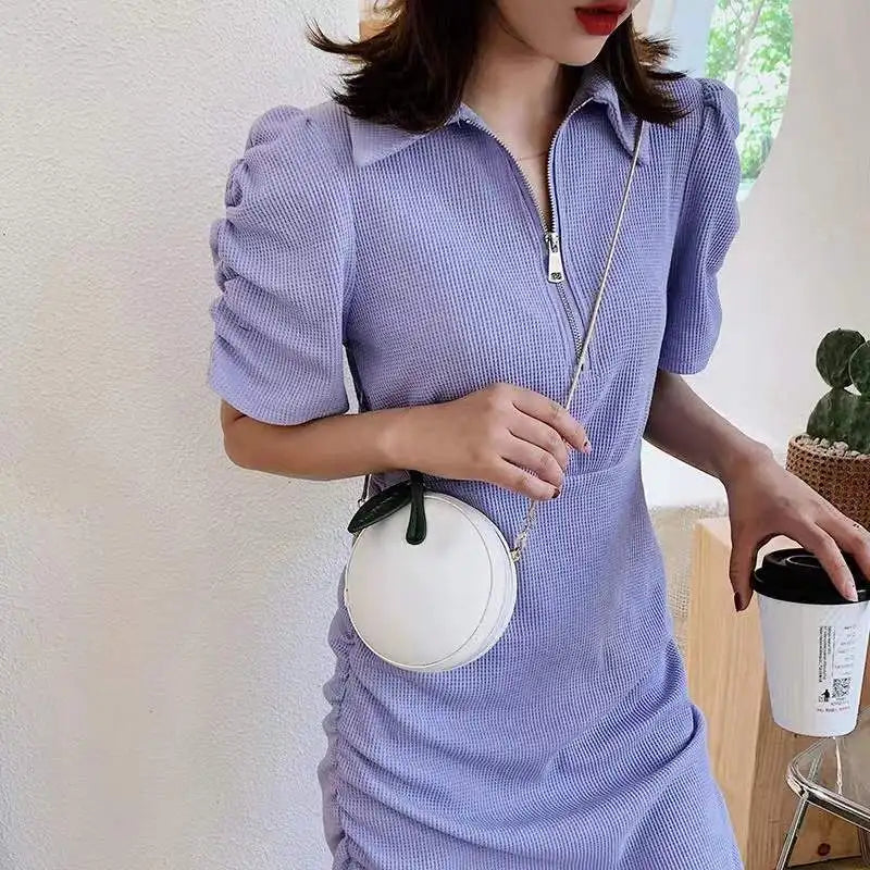 Small Round Bag Women's Shoulder Messenger Fanny Pack