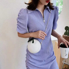 Small Round Bag Women's Shoulder Messenger Fanny Pack