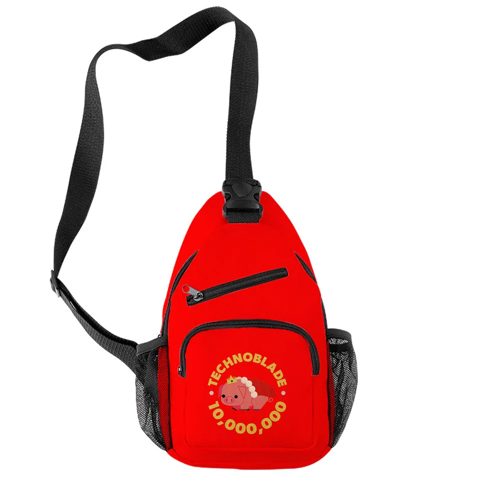 Technoblade 3D Print Crossbody Bag Waterproof Streetwear Shoulder Bag