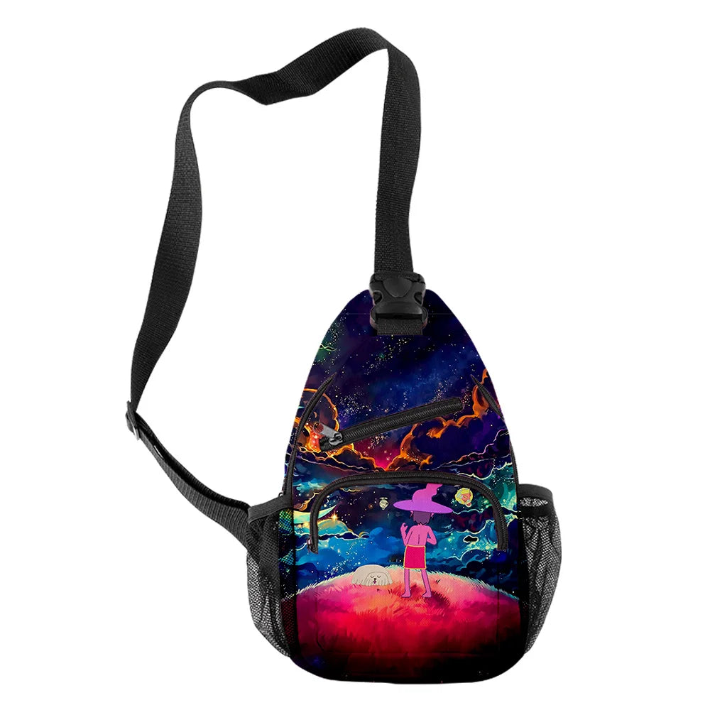 Midnight Gospel Crossbody Chest Bag Waterproof Sports Travel Shoulder Bag
