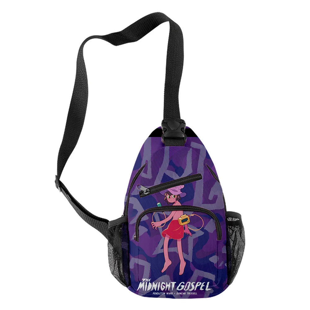 Midnight Gospel Crossbody Chest Bag Waterproof Sports Travel Shoulder Bag