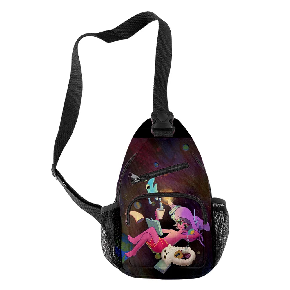 Midnight Gospel Crossbody Chest Bag Waterproof Sports Travel Shoulder Bag