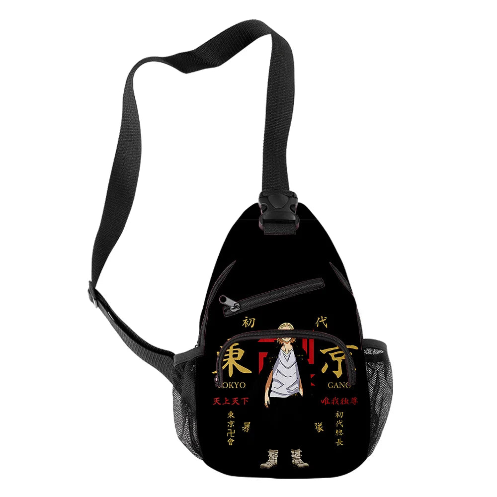 Tokyo Revengers Crossbody Chest Bag Waterproof Sports Travel Bag