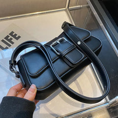 Texture PU Leather Shoulder Bags Lady High Handbag Crossbody Bag