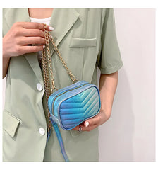 Embroidery Thread Messenger Shoulder Bag Chain Square High Bag