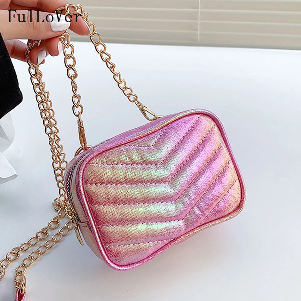 Embroidery Thread Messenger Shoulder Bag Chain Square High Bag