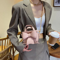 Mini Transparent Chain Messenger Bucket Bag