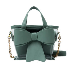 Mini Transparent Chain Messenger Bucket Bag