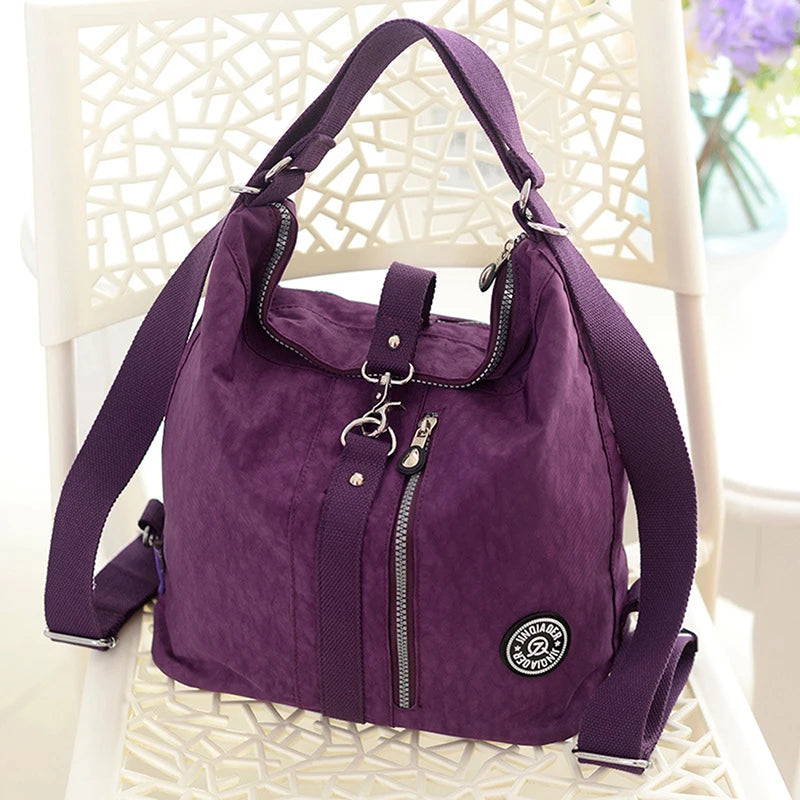 Portable Casual Zipper Sewing Backpack for Girls Book Mochilas Travel Bag