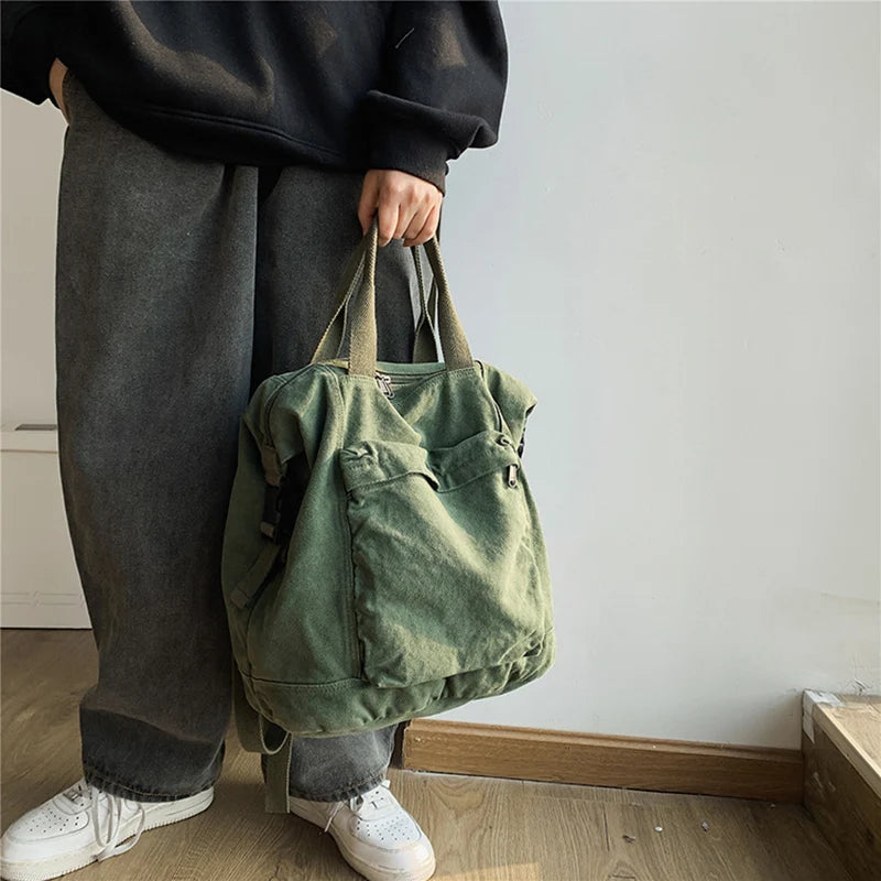 Canvas School Backpack Women Travel Casual Handbags Large Capacity Bagpack