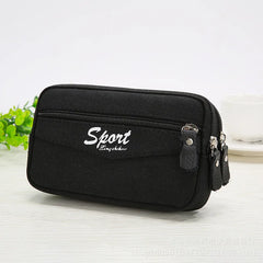 Canvas Waist Bag Men Multi-function Phone Purse Waist Packs