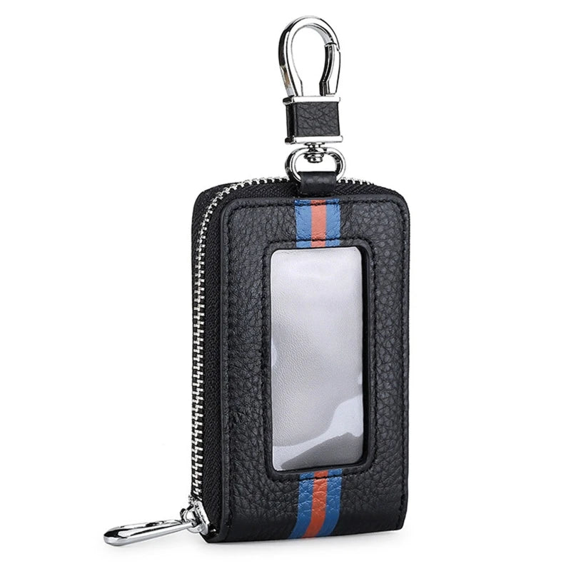 Car Key Fob Holder Wallet Zipper Organizer for Men