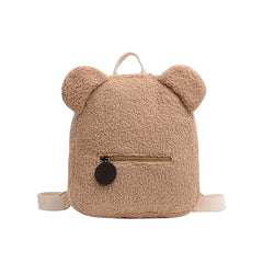 Kids Travel Rucksack Lamb Fleece Shoulder Backpack