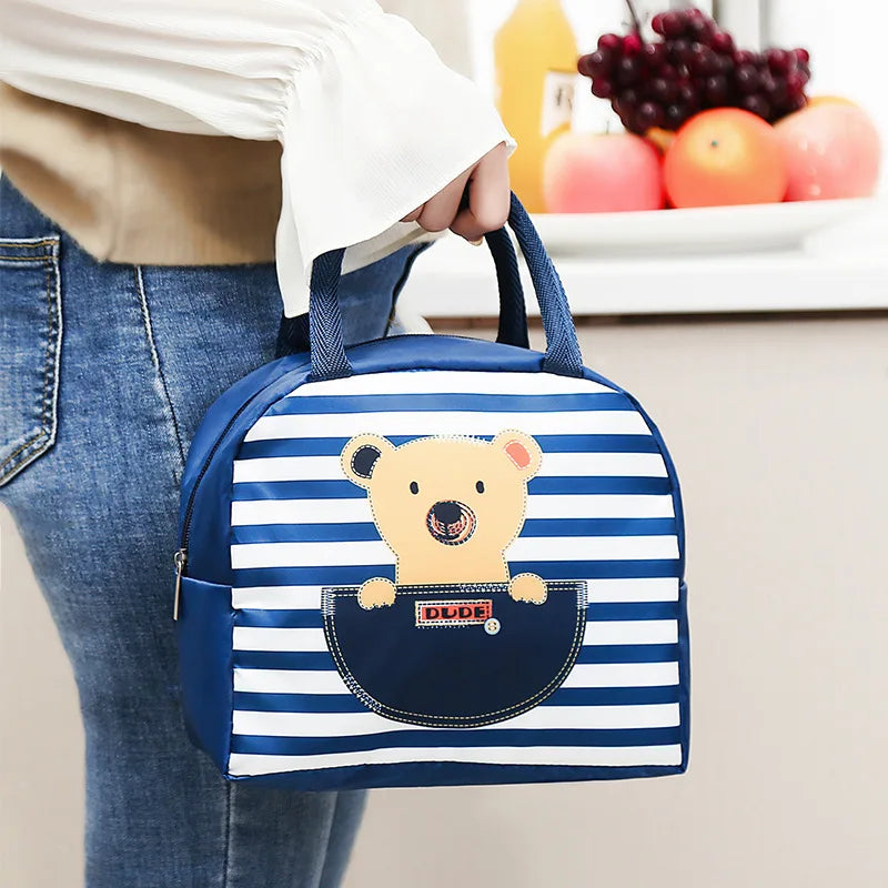 Portable Cooler Bag Thermal Lunch Bags Insulated Handbag Picnic Travel Box