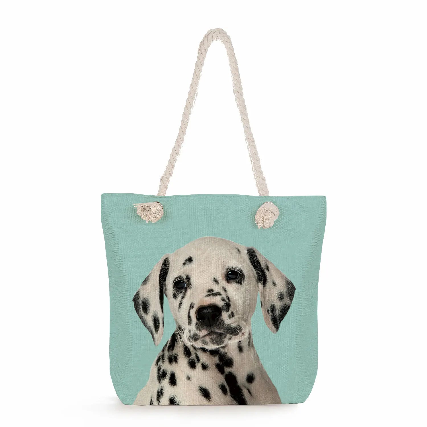 Eco Reusable Dalmatians Print Shoulder Bag