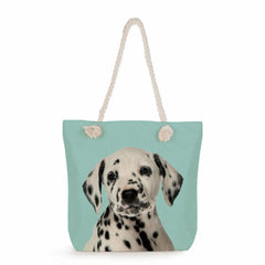 Eco Reusable Dalmatians Print Shoulder Bag