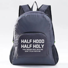 Ultralight Foldable Backpack for Camping Hiking - Text Pattern Daypack