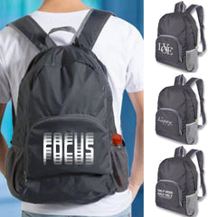 Ultralight Foldable Backpack for Camping Hiking - Text Pattern Daypack