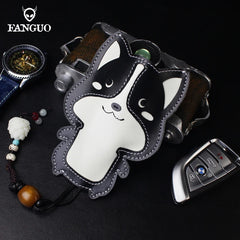 Portable Leather Key Wallet Car Smart Key Holder Retro Housekeeper Key Pocket