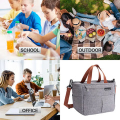 Portable Insulated Cooler Bag for Food Picnic Women Travel Therm