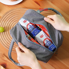 Portable Insulated Lunch Bag Waterproof Canvas Cooler Ice Pack Work Food Tote