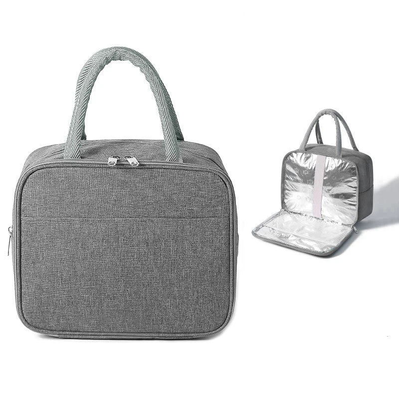Portable Insulated Lunch Bag Waterproof Canvas Cooler Ice Pack Work Food Tote