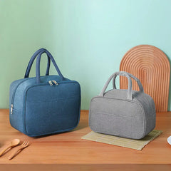 Portable Insulated Lunch Bag Waterproof Canvas Cooler Ice Pack Work Food Tote