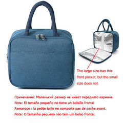 Portable Insulated Lunch Bag Waterproof Canvas Cooler Ice Pack Work Food Tote