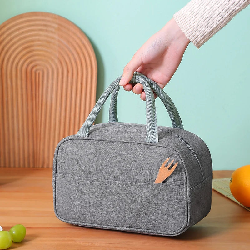 Portable Insulated Lunch Bag Waterproof Canvas Cooler Ice Pack Work Food Tote