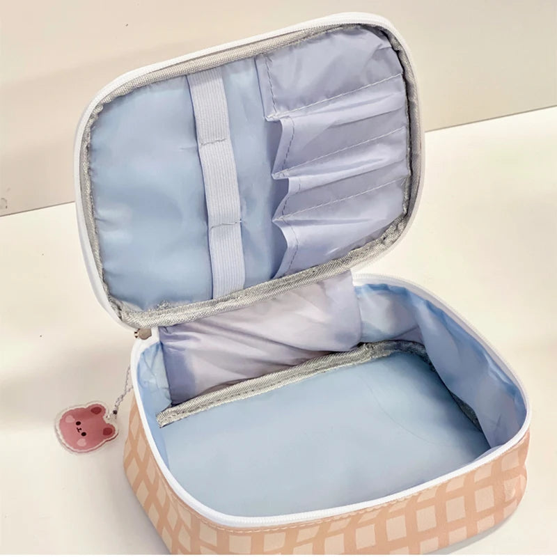Large Capacity Cartoon Waterproof Leather Makeup Bag