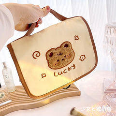 Portable Large Capacity Cosmetic Bag Cartoon Bear Beauty Storage Bags