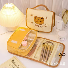 Portable Large Capacity Cosmetic Bag Cartoon Bear Beauty Storage Bags