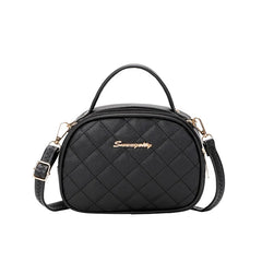 Large Capacity Embroidery Bag Female Lingge Messenger Bag
