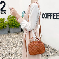 Large Capacity Embroidery Bag Female Lingge Messenger Bag