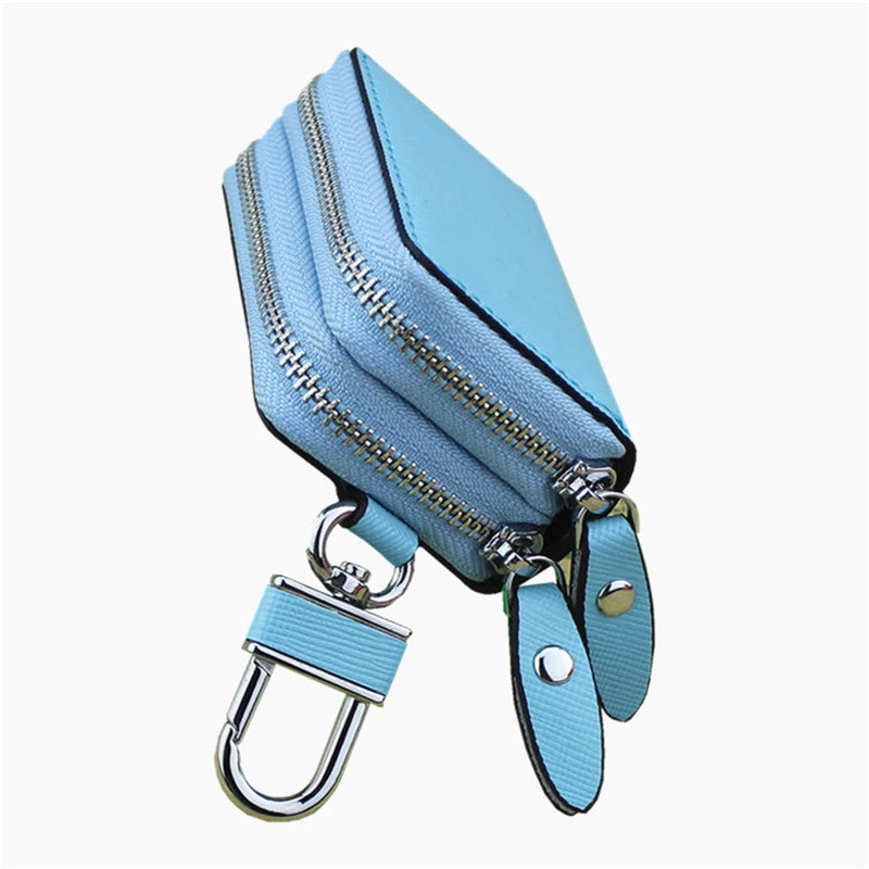 Portable Leather Key Bag Organizer Wallet Holder Keys Pouch