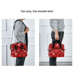Christmas Printing Waterproof Cooler Lunchbox With Shoulder Strap