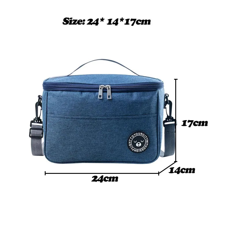 Durable Waterproof Lunch Bag Food Thermal Box Portable Cooler Lunchbox