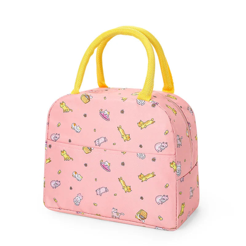 Portable Insulated Lunch Bag Tote Cooler Handbag Bento Pouch