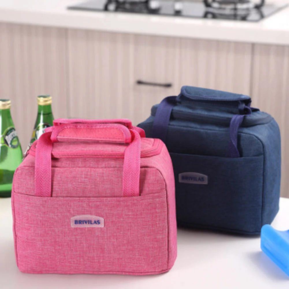 Portable Insulated Lunch Bag Tote Cooler Bento Pouch