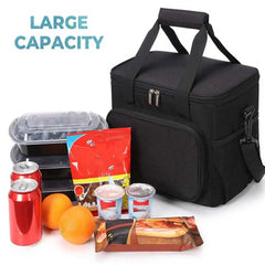 Lunch Box Bag Insulated Food Fresh Keep Large Capacity Storage Tote Grey