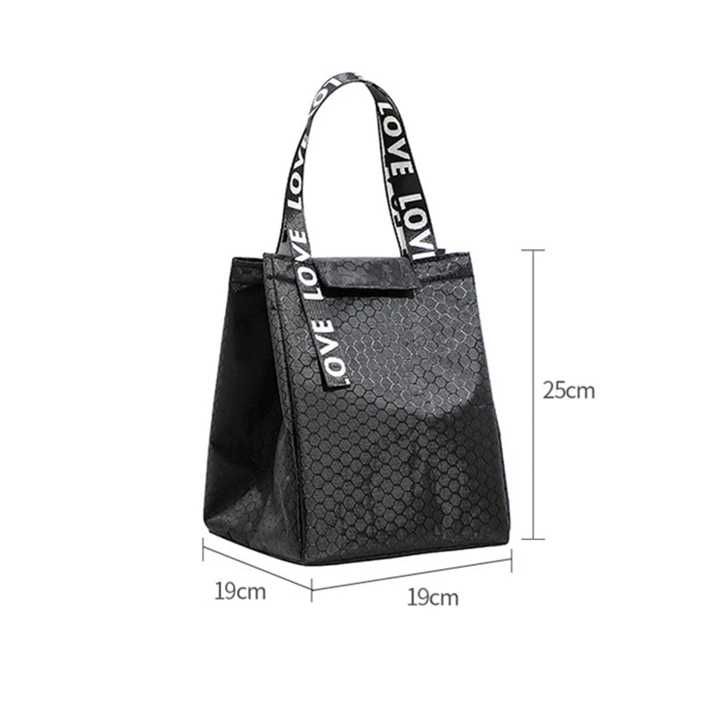 Large Capacity Portable Lunch Box Thermal Bag Insulated Cooler Tote