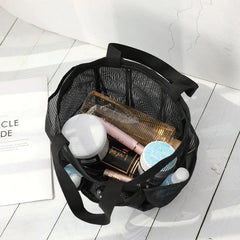 Portable Mesh Shower Caddy Double Handles Beach Bag