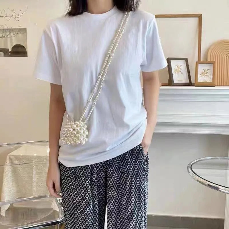 Mini Women Handbag Acrylic Beads Purse Small Crossbody Bag