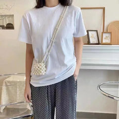 Mini Women Handbag Acrylic Beads Purse Small Crossbody Bag